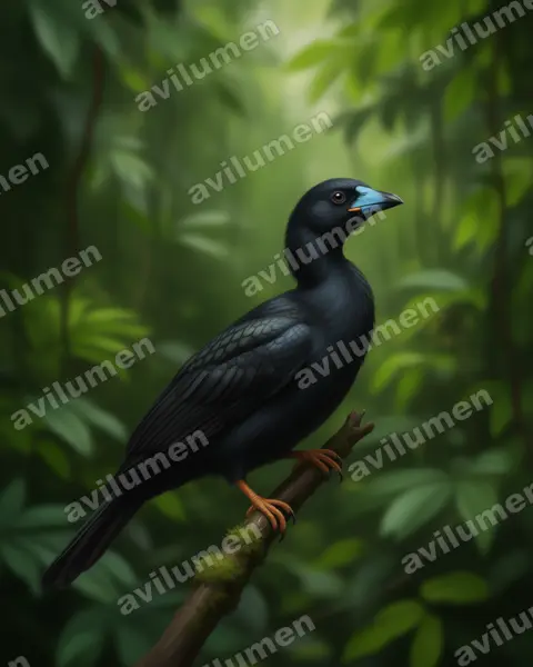 Ilustración en Realista: Aburria aburri (Pava aburria)