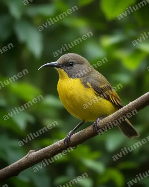 Illustration im Stil Realistisch: Apo Sunbird (Aethopyga boltoni)