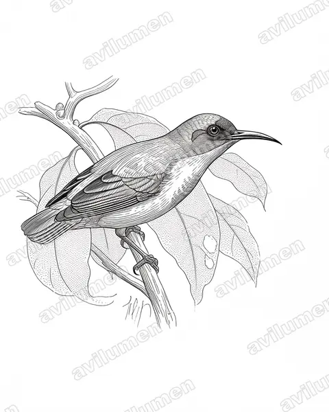 Ink illustration: Aethopyga jefferyi (Luzon Sunbird)