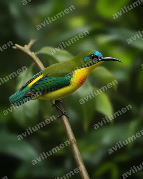 Realistic illustration: Aethopyga jefferyi (Luzon Sunbird)