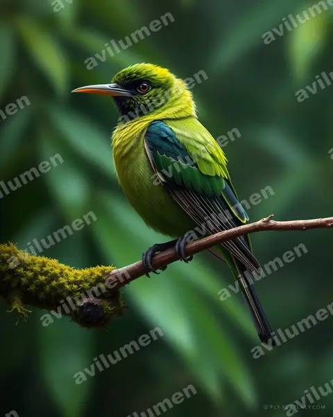 Illustration im Stil Realistisch: Tarantapapagei (Agapornis taranta)