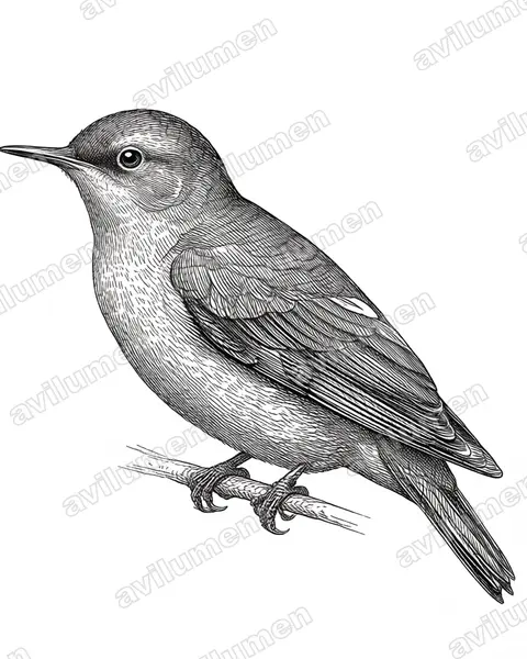Ilustración en Tinta: Aglaeactis aliciae (Rayo-de-sol de dorso púrpura)