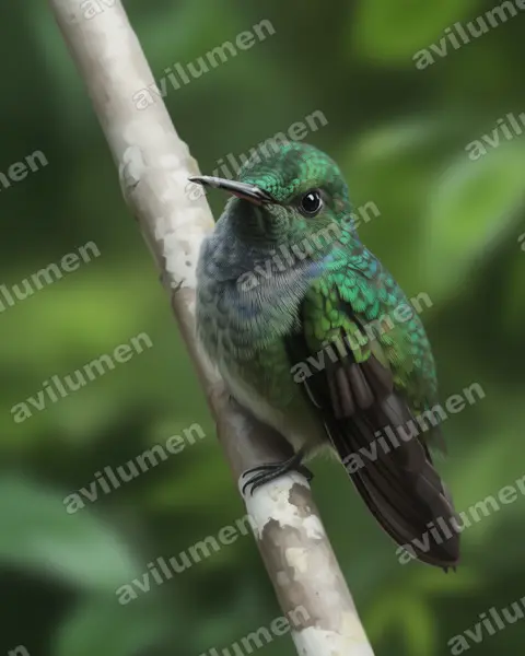 Illustration Réaliste : Amazilia amabilis (Ariane aimable)