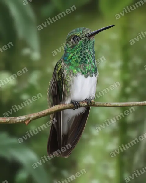 Illustration im Stil Realistisch: Edwardamazilie (Amazilia edward)