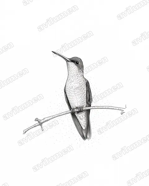 Ilustración en Tinta: Amazilia violiceps (Ramosomyia violiceps)