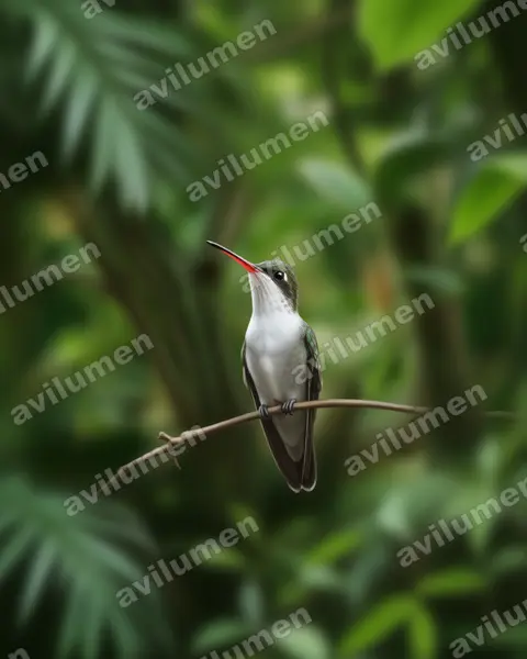 Ilustración en Realista: Amazilia violiceps (Ramosomyia violiceps)