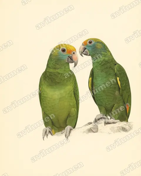 Illustration Planche ancienne : Amazona dufresniana (Amazone de Dufresne)