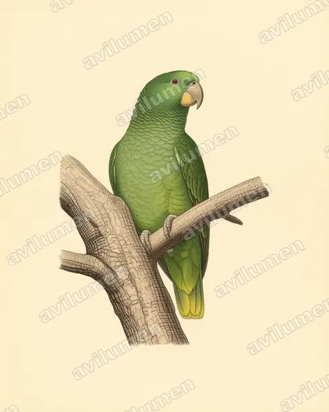 Illustration Planche ancienne : Amazona kawalli (Amazone de Kawall)