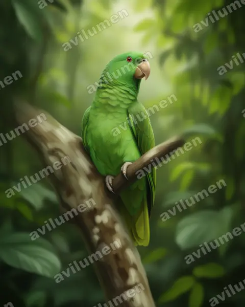Illustration Réaliste : Amazona kawalli (Amazone de Kawall)