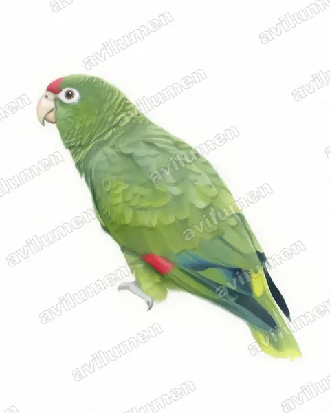Illustration im Stil Aquarell: Tucumán-Amazone (Amazona tucumana)