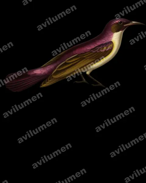 Illustration Huile : Anthreptes longuemarei (Souïmanga violet)