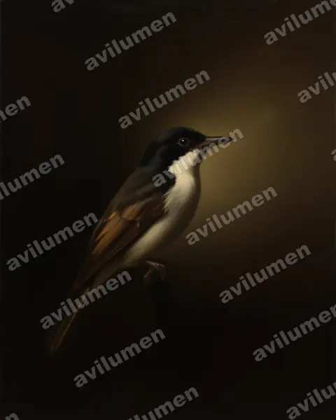 Oil illustration: Anthreptes neglectus (Uluguru Violet-backed Sunbird)