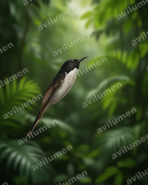 Realistic illustration: Anthreptes neglectus (Uluguru Violet-backed Sunbird)