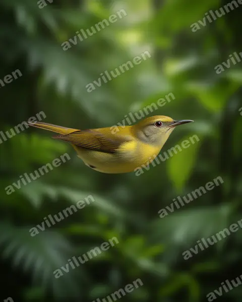 Illustration im Stil Realistisch: Plain Sunbird (Anthreptes simplex)