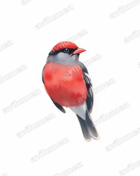 Illustration im Stil Aquarell: Bergtrogon (Apaloderma vittatum)