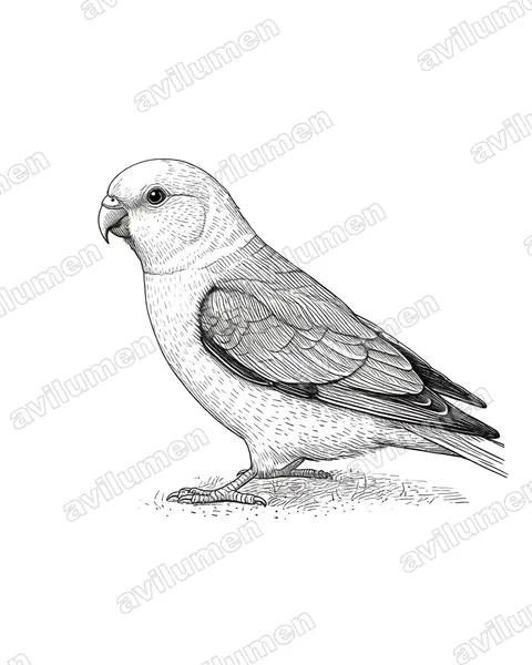 Ilustración en Tinta: Aprosmictus erythropterus (Papagayo alirrojo)