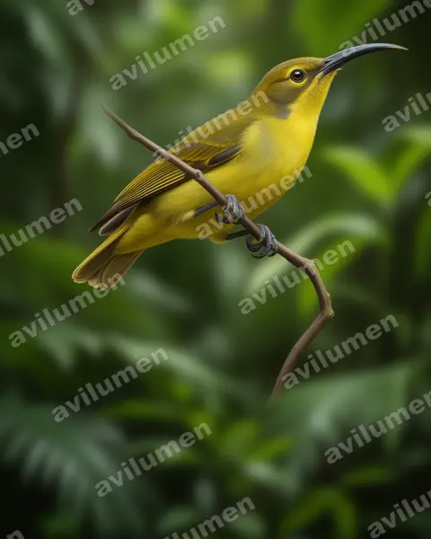 Realistic illustration: Arachnothera crassirostris (Thick-billed Spiderhunter)