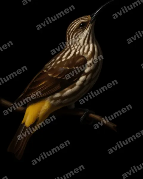 Oil illustration: Arachnothera juliae (Whitehead's Spiderhunter)