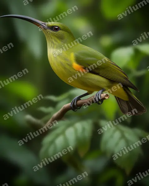 Realistic illustration: Arachnothera robusta (Long-billed Spiderhunter)