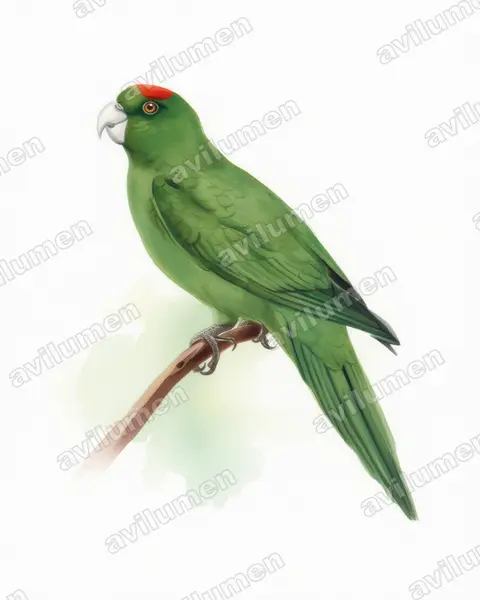 Illustration Aquarelle : Aratinga labati (Aratinga labati)