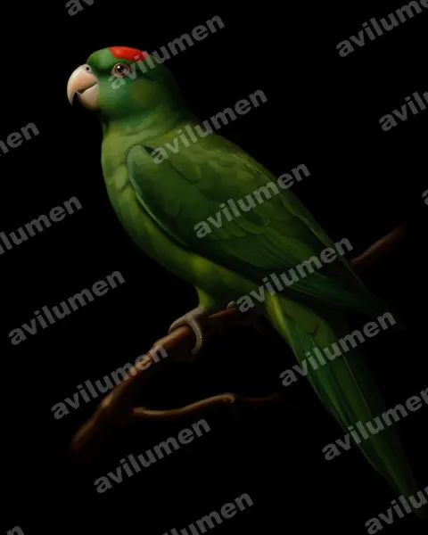Illustration Huile : Aratinga labati (Aratinga labati)