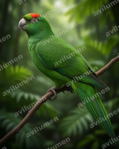 Illustration Réaliste : Aratinga labati (Aratinga labati)