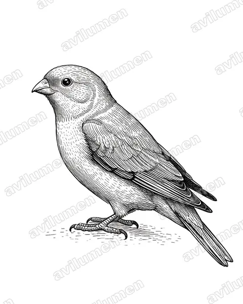 Illustration im Stil Tusche: Blauflügelsittich (Brotogeris cyanoptera)