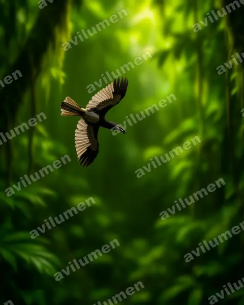 Piping Hornbill（Bycanistes fistulator）的写实插画