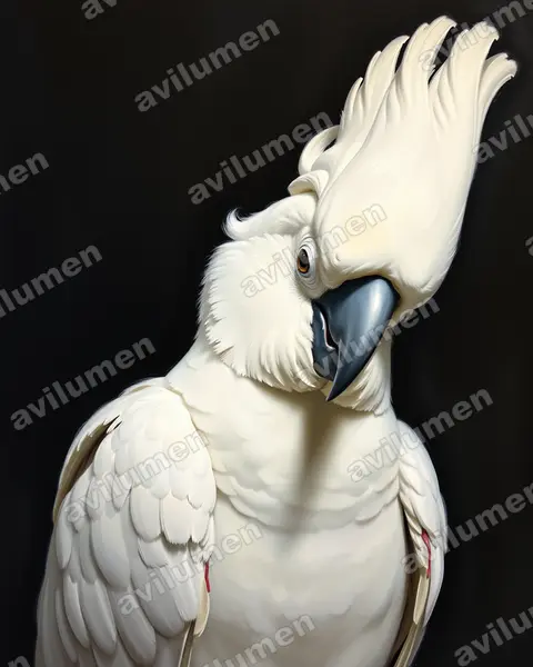 Ilustración en Óleo: Cacatua ducorpsii (Cacatúa de las Salomón)