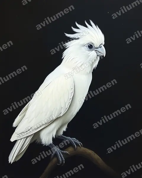 Oil illustration: Cacatua sanguinea (Little Corella)