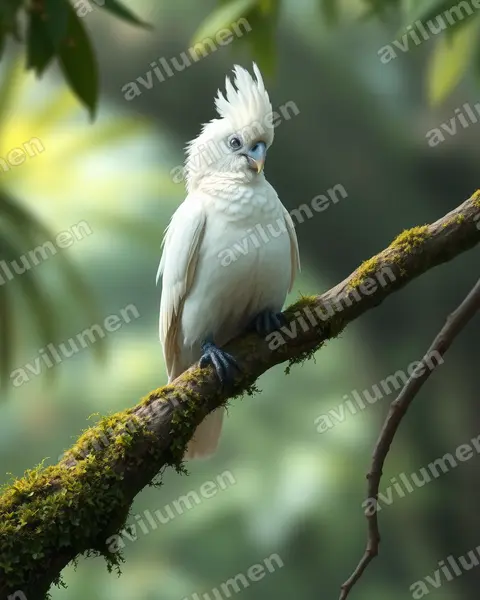 Realistic illustration: Cacatua sanguinea (Little Corella)