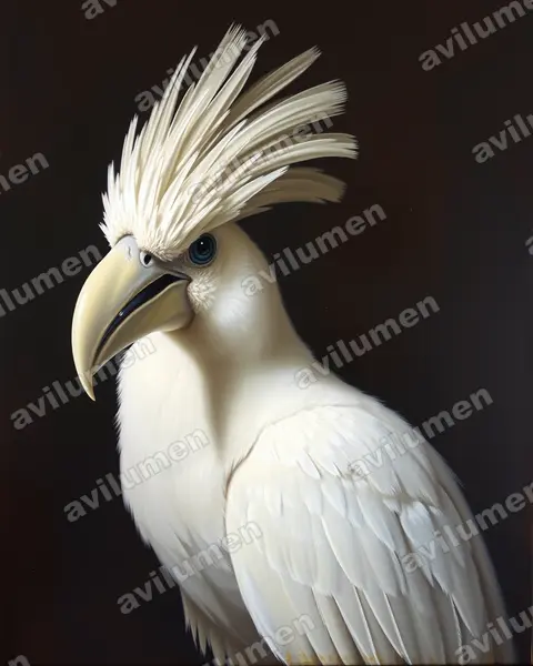 Illustration im Stil Öl: Nasenkakadu (Cacatua tenuirostris)