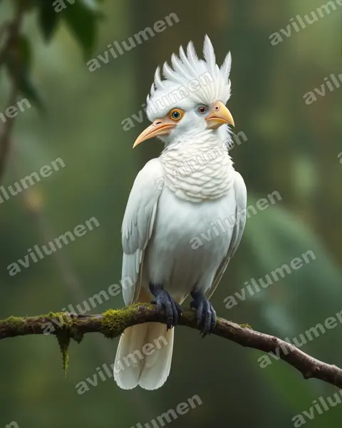 Illustration im Stil Realistisch: Nasenkakadu (Cacatua tenuirostris)
