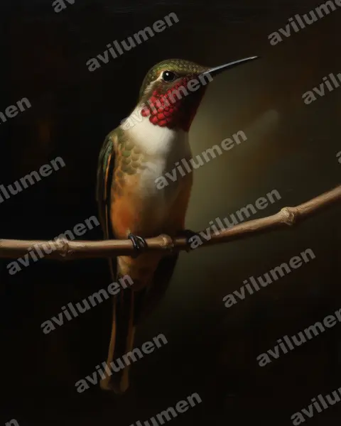 Ilustración en Óleo: Calliphlox bryantae (Philodice bryantae)