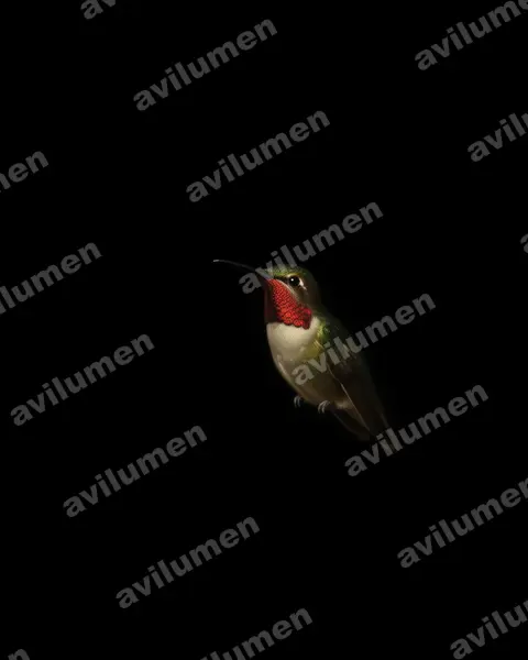 Illustration Huile : Calothorax pulcher (Colibri charmant)