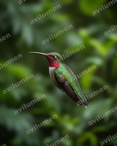 Illustration Réaliste : Calothorax pulcher (Colibri charmant)