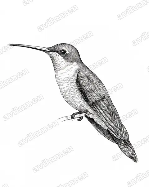 Ilustración en Tinta: Campylopterus pampa (Pampa pampa)