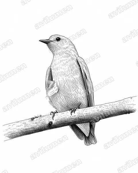 Illustration im Stil Tusche: Snowy Cotinga (Carpodectes nitidus)