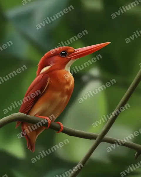 Illustration Réaliste : Ceyx fallax (Martin-pêcheur multicolore)