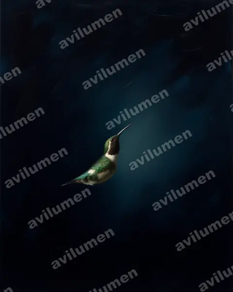 Oil illustration: Chaetocercus berlepschi (Esmeraldas woodstar)