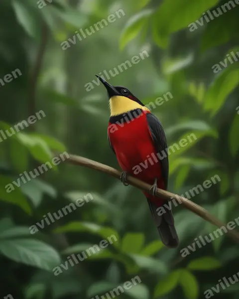 Buff-throated Sunbird（Chalcomitra adelberti）的写实插画