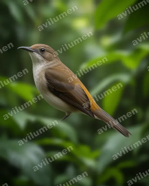 Illustration im Stil Realistisch: Socotra Sunbird (Chalcomitra balfouri)