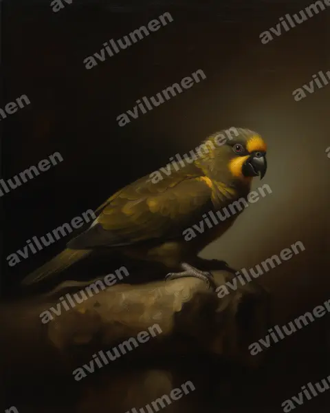 Illustration im Stil Öl: Braunlori (Chalcopsitta duivenbodei)