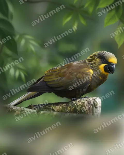 Illustration im Stil Realistisch: Braunlori (Chalcopsitta duivenbodei)