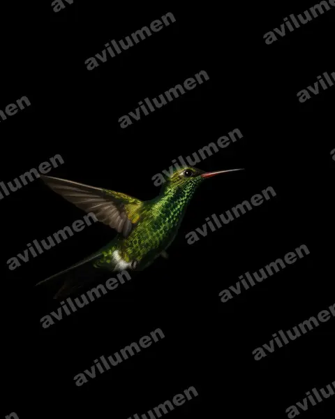 卡氏翠蜂鸟（Chlorostilbon canivetii）的油画插画