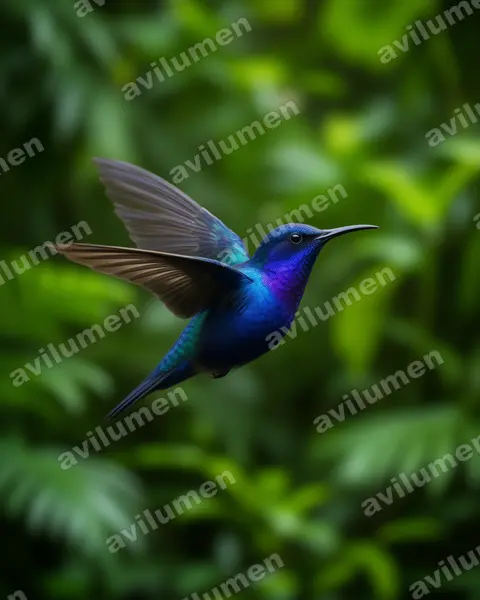 Illustration im Stil Realistisch: Jerichonektarvogel (Cinnyris osea)