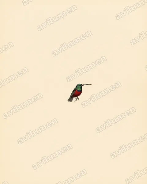 Illustration Planche ancienne : Cinnyris stuhlmanni (Ruwenzori Double-collared Sunbird)