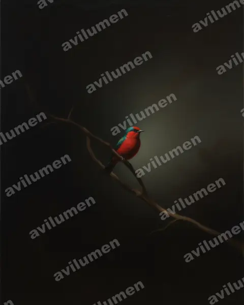 Illustration Huile : Cinnyris stuhlmanni (Ruwenzori Double-collared Sunbird)