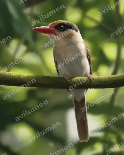Ilustración en Realista: Cittura cyanotis (Martín cazador de Célebes)