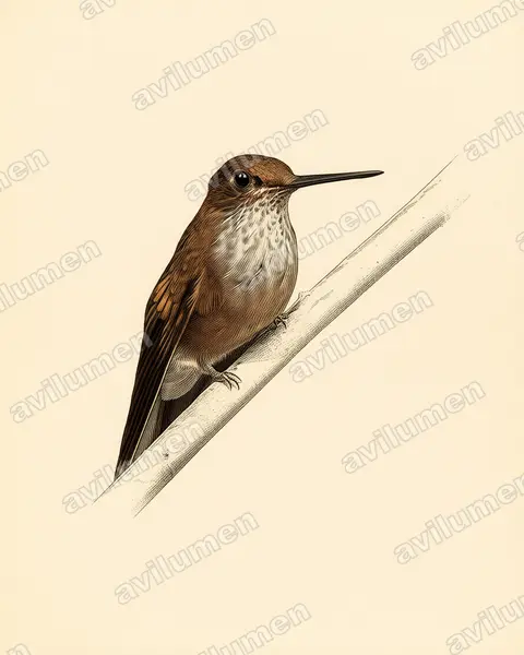 Vintage plate illustration: Coeligena coeligena (Bronzy inca)